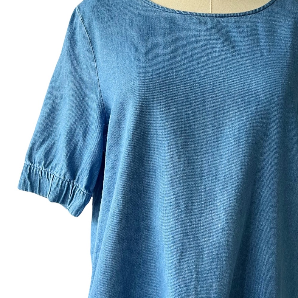 COS Denim Chambray Shift Dress | US 10 - Picture 5 of 10